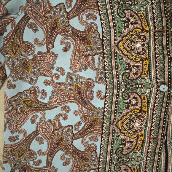 Mango MNG Suit Blue Paisley Top Shirt 4 Small - Picture 4 of 6